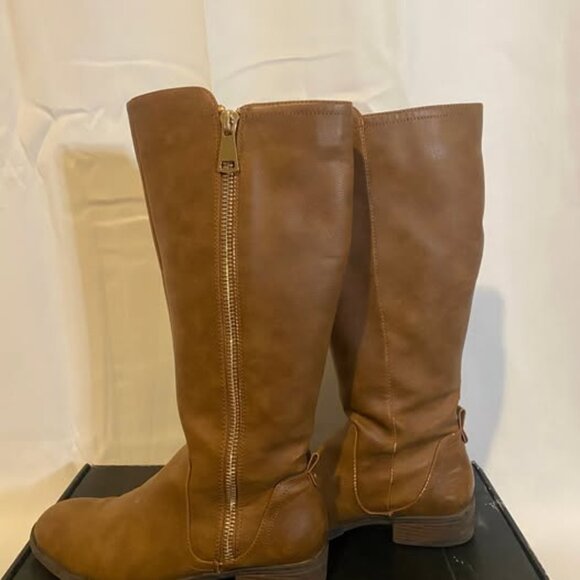 Knee High Harlow 'Sadie' Tan Brown Boots - Picture 6 of 6